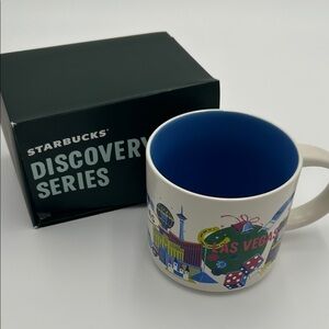 Starbucks Las Vegas Mug - White Exterior with Blue Interior